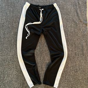 MENS Stripe JOGGERS BLACK/WHITE